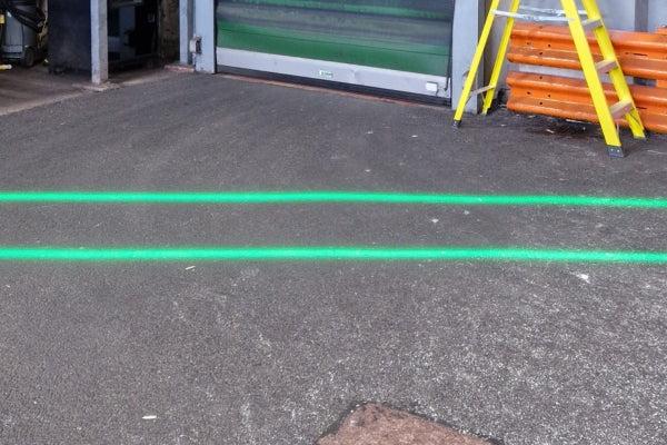 Industrial laser floor marking system