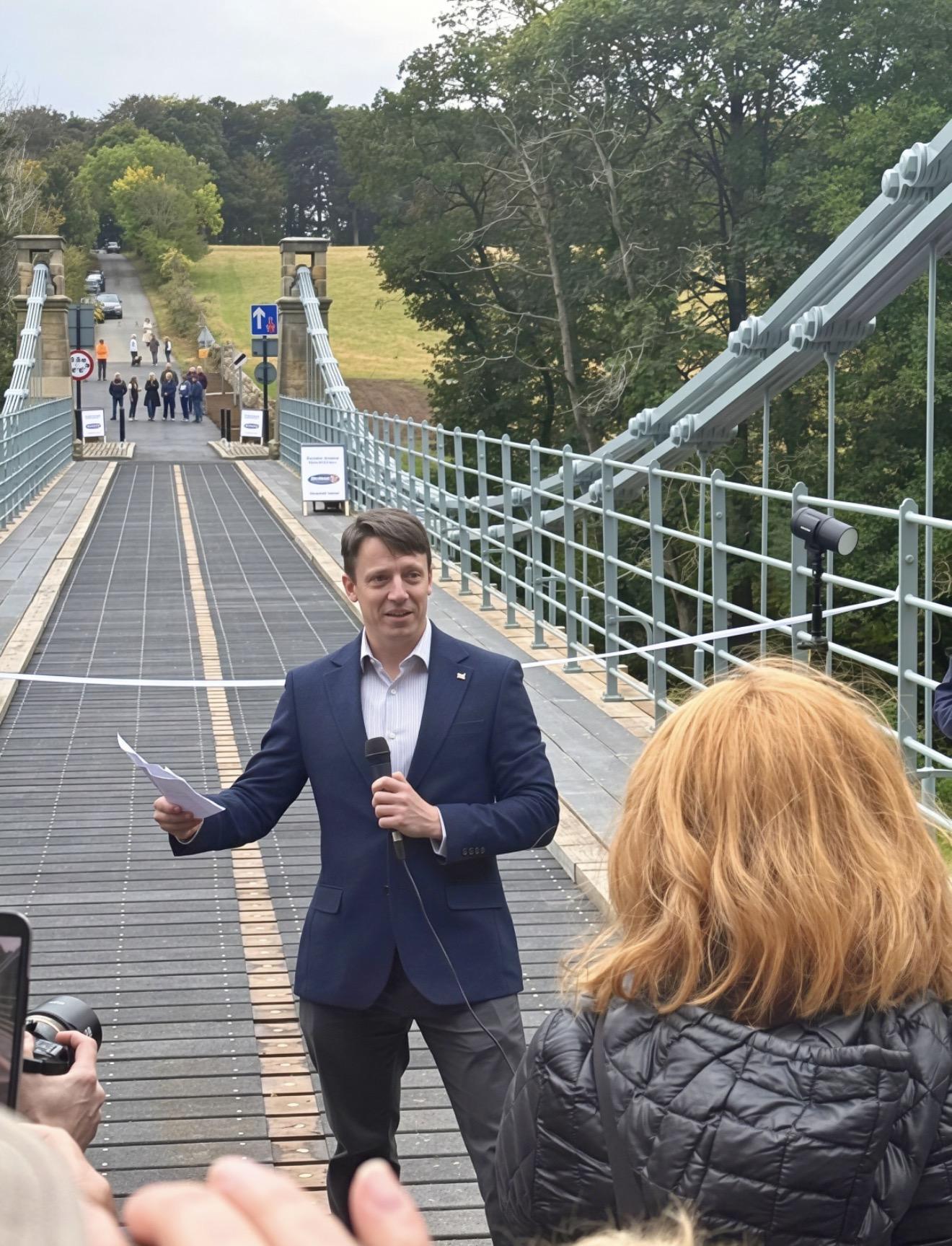 Whorlton Bridge reopening ceremony in September 2026